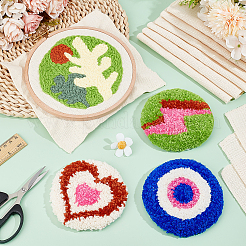 リネンの刺繍布  長方形  アンティークホワイト  190x205~210x0.8mm&nbsp;LS-DIY-WH0110-24