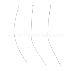 真鍮製Tピン  鉛フリー＆カドミウムフリー＆ニッケルフリー  銀  51x0.9mm  ヘッド：1.5mm  19ゲージ&nbsp;KK-H258-07C-S
