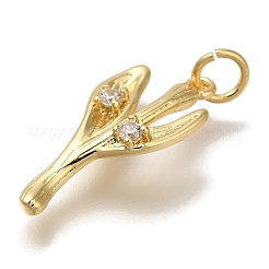Rack Plating Brass Micro Pave Cubic Zirconia Pendants&nbsp;KK-I720-11G