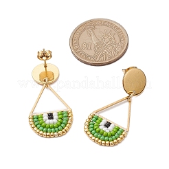Seed Bead Teardrop Stud Earrings&nbsp;EJEW-MZ00251-02