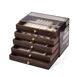 5-Tier PET Plastic Jewelry Storage Drawer Boxes&nbsp;CON-N016-02