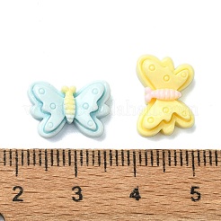 マカロンカラー不透明樹脂デコデンカボション  ミックスカラー  蝶  10x14x5mm&nbsp;CRES-Q221-02D