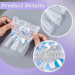 Sequin Removable Nylon Lace Oversleeves&nbsp;AJEW-WH20033-035