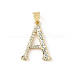 Brass Micro Pave Cubic Zirconia Pendants&nbsp;KK-L239-057G