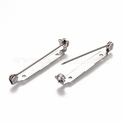 変色防止 304 ステンレススチール ブローチピン バックバー金具  ステンレス鋼色  38x5x6mm  ピン：0.8mm&nbsp;STAS-P249-24P