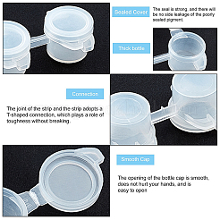 プラスチックペイントポットストリップ  蓋付き3ml 5ポットミニ空のペイントカップ  美術工芸用水彩顔料  透明  13.85x2.85x1.8cm&nbsp;DIY-PH0027-10