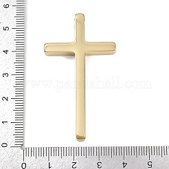 304ステンレススチール製ビッグペンダント  corss  イオンプレーティング（ip）  ゴールドカラー  54x30x4.5mm  穴：3.5mm&nbsp;STAS-B108-11C-G