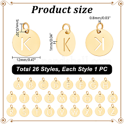26Pcs 26 Styles 304 Stainless Steel Charms&nbsp;STAS-UN0055-17