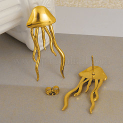 304 Stainless Steel Jellyfish Stud Earrings&nbsp;JQ4504-2