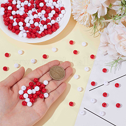 500Pcs 2 Colors Opaque Acrylic Beads&nbsp;MACR-SP0002-31