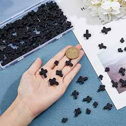 6連売り 3スタイル 合成ターコイズビーズ連売り  染め  クロス  ブラック  10~20x8~15x3~4mm  穴：1mm  約20~38個/連  15~15.75''（38.1~40センチメートル）  2連売り/スタイル&nbsp;TURQ-DC0001-04A