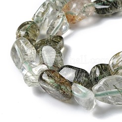 Natural Green Rutilated Quartz Beads Strands&nbsp;G-I351-B09