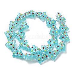 Handmade Bumpy Glass Beads Strands&nbsp;LAMP-F032-08N