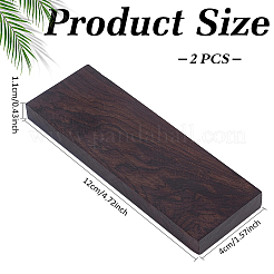 ナイフのハンドルを作るための未完成の長方形の木製ブロック  ココナッツブラウン  120x40x11mm&nbsp;WOOD-WH0064-75A