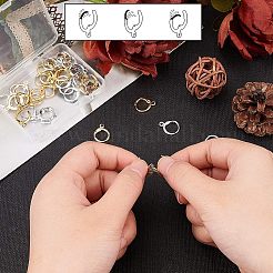 Brass Huggie Hoop Earring Findings&nbsp;KK-NB0002-27