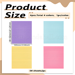 4Pcs 4 Colors Paper Sticky Note Pads&nbsp;DIY-LP0005-64
