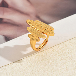 Geometric Irregular Adjustable Brass Finger Rings for Women&nbsp;HI2967