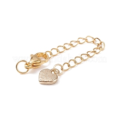 304 Stainless Steel Chain Extenders with Heart Alloy Enamel Charm&nbsp;FIND-JF00097