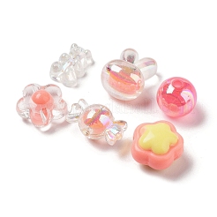 アクリルビーズ  混合図形  ライトコーラル  7~36.5x7~36.5x5.5~36.5mm  穴：1.8~4.5mm  約299個/500g&nbsp;MACR-M040-01B