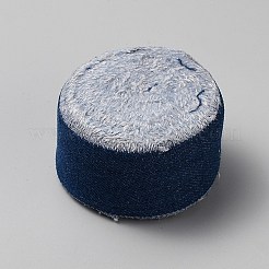 5ヤードのポリエステルフリンジデニムリボン  洋服アクセサリー  マリンブルー  1-3/8~1-5/8インチ（34~42mm）&nbsp;OCOR-WH0070-266B