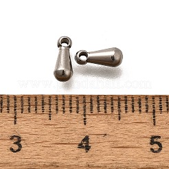 ステンレススチールチャーム201個  ティアドロップチャーム  ステンレス鋼色  7x3mm  穴：0.8mm&nbsp;STAS-F311-01P-06