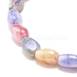 Candy Color Imitation Gemstone Glass Teardrop Beads Stretch Bracelet for Women&nbsp;BJEW-JB07418
