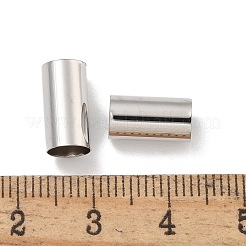 真鍮製チューブビーズ  カドミウムフリー＆鉛フリー  プラチナ  11x5.7mm  穴：5.5mm&nbsp;KK-B120-03H-P