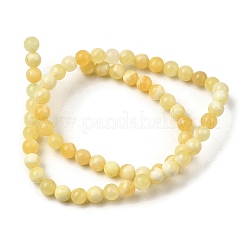 Natural Yellow Jade Beadd Strands&nbsp;G-A274-A01-6mm
