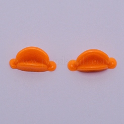 プラスチック製の人形の口  人形作り用  ダークオレンジ  24x10x8mm&nbsp;AJEW-WH0129-35