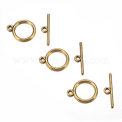 Tibetan Style Toggle Clasps&nbsp;X-TIBEP-A12208-G-FF