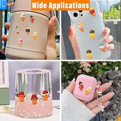 52個13スタイルの樹脂カボション  携帯電話の装飾とボビーピンのアクセサリーのDIY  混合図形  ミックスカラー  20~24x11~15.5x7~7.5mm  4個/スタイル&nbsp;RESI-CJ0004-86