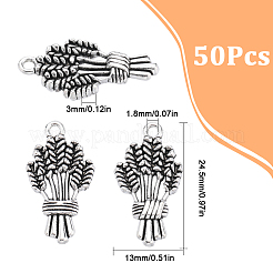50Pcs Autumn Theme Tibetan Style Alloy Pendants&nbsp;FIND-SC0006-37