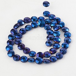 Electroplated Non-magnetic Synthetic Hematite Flat Round Bead Strands&nbsp;G-L368-06C