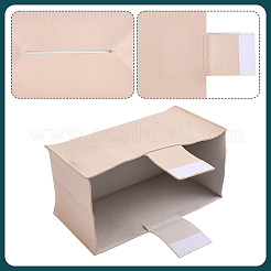 PUレザーティッシュ収納ボックス  長方形  淡い茶色  235x123x122mm&nbsp;AJEW-WH0609-769A