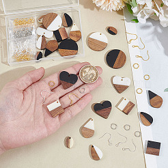 DIY Mixed Shapes Wood Dangle Earring Making Kits&nbsp;DIY-GA0002-63