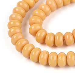 Opaque Spray Painted Glass Beads&nbsp;GLAA-ZX008-8mm-18Y