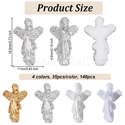 140Pcs 4 Colrs Virgin Mary Resin Cabochons&nbsp;MRMJ-OC0003-38