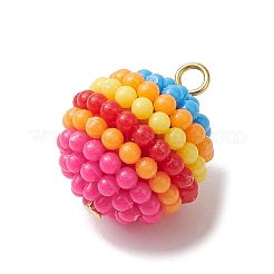 Rainbow Color Resin Waxberry Pendants&nbsp;PALLOY-JF02778