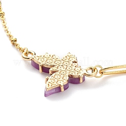 Brass Micro Pave Cubic Zirconia Butterfly Pendant Necklaces&nbsp;NJEW-JN03239