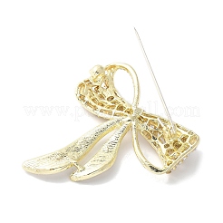 Bowknot Alloy Rhinestone Brooches for Backpack Clothes&nbsp;JEWB-F038-01LG