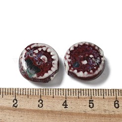 手作りの陶器ビーズ  渦  ミックスカラー  16~17x6.5~7mm  穴：2.5mm&nbsp;PORC-L080-J