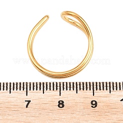 304ステンレススチールカフオープンリング  オーバル  ゴールドカラー  17mm&nbsp;RJEW-Z140-02G