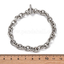 Tarnish Resistant 304 Stainless Steel Cable Chain Bracelets&nbsp;BJEW-G618-04P