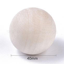 Unfinished Wood Beads&nbsp;X-WOOD-T014-40mm