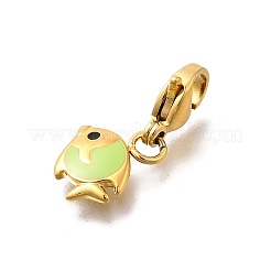 Fish 304 Stainless Steel Enamel Pendant Decorations&nbsp;STAS-R159-48G-05
