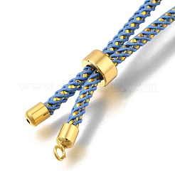 Braided Cotton Cord Slider Bracelet Making&nbsp;MAK-R001-01G-21