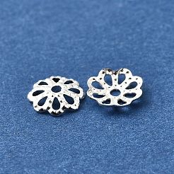 真鍮製ビーズキャップ  銀色のメッキ  直径約6mm  厚さ1.5mm  穴：0.8mm&nbsp;EC134-S