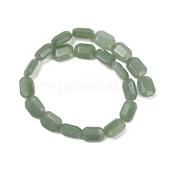 天然石グリーンアベンチュリンビーズ連売り  長方形  多面カット  19~20x14~15x6.5~7mm  穴：1mm  約20個/連  15.47''（39.3センチメートル）&nbsp;G-U018-J01-01