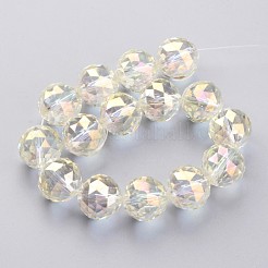 Electroplate Glass Bead Strands&nbsp;EGLA-J140-FR02-16mm