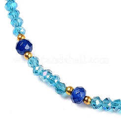 Electroplate Glass Beaded Stretch Bracelets&nbsp;BJEW-JB05337-M